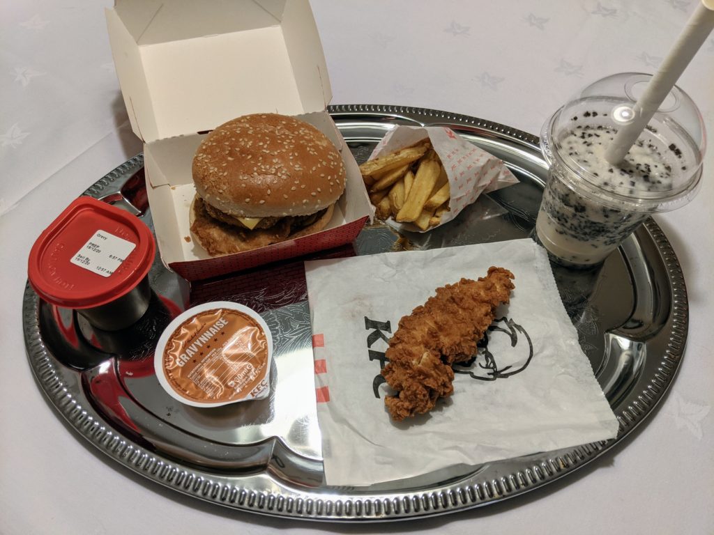KFC Gravy Burger and Viennetta Krushem